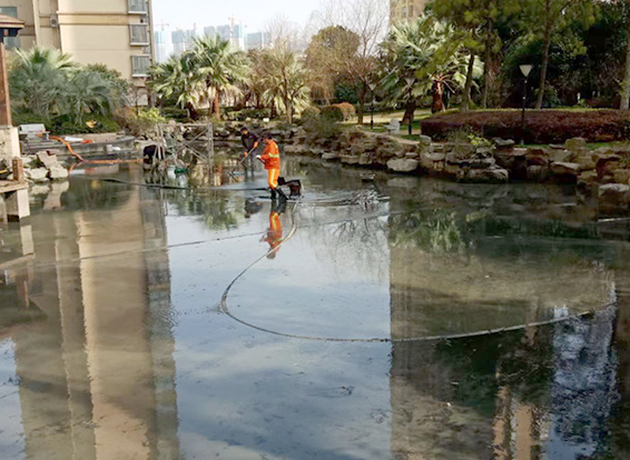 林州景观池淤泥清理